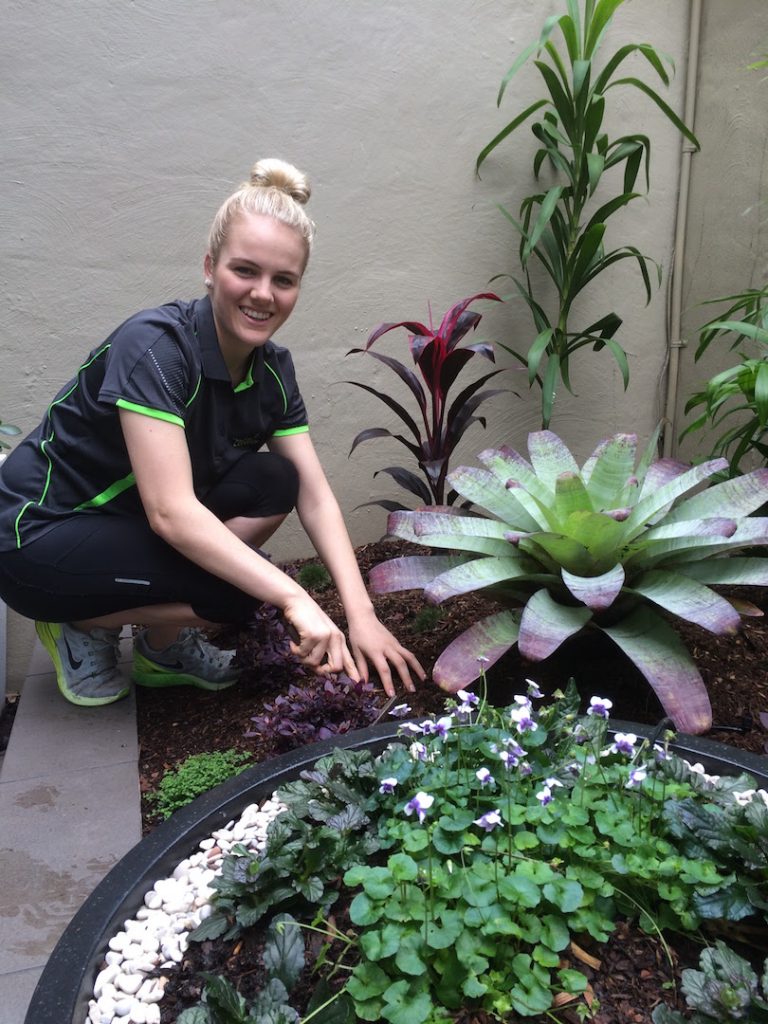 Anna working on Garden Maintenance